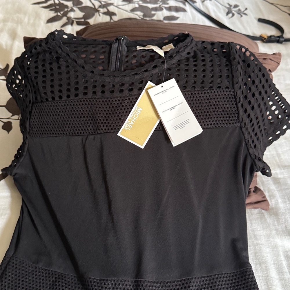MICHAEL Michael Kors Black Midi Dress